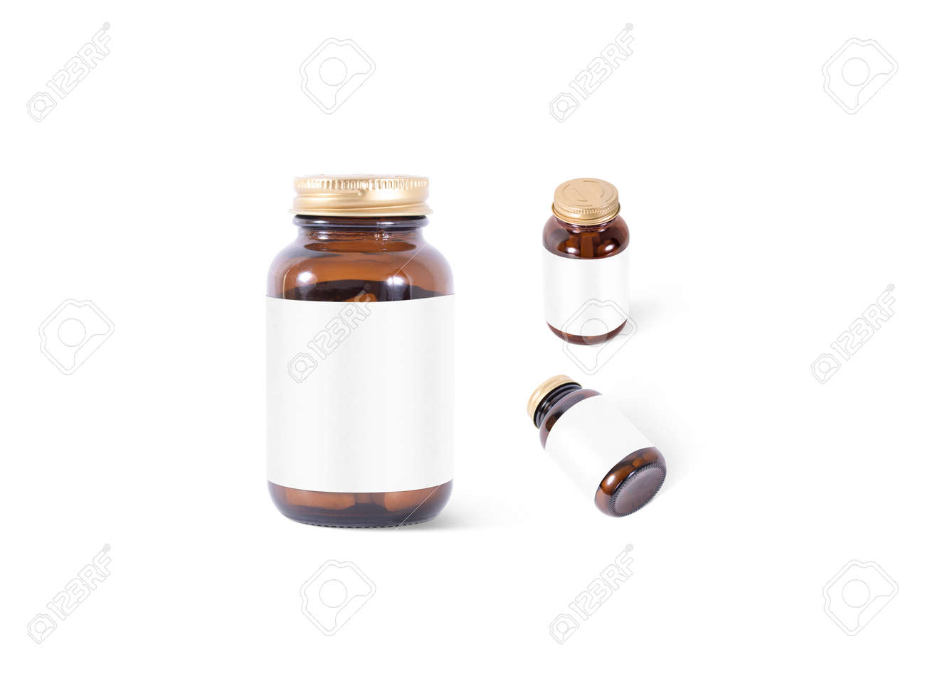 Download Blank Amber Glass Pill Can White Label Mockup Different Views Stock Photo Picture And Royalty Free Image Image 140020172
