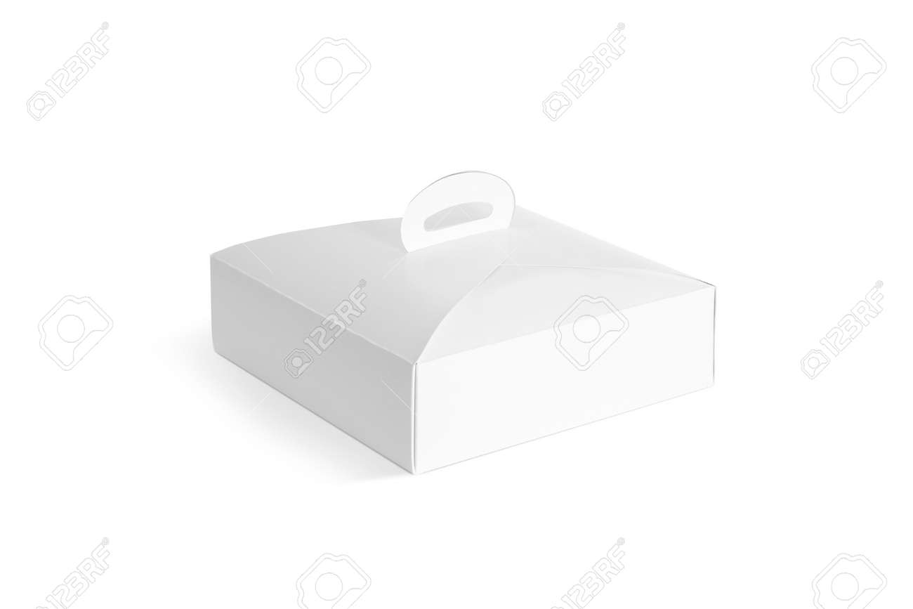Download Blank White Cardboard Cake Box Mock Up Side View 3d Rendering Stock Photo Picture And Royalty Free Image Image 141625023