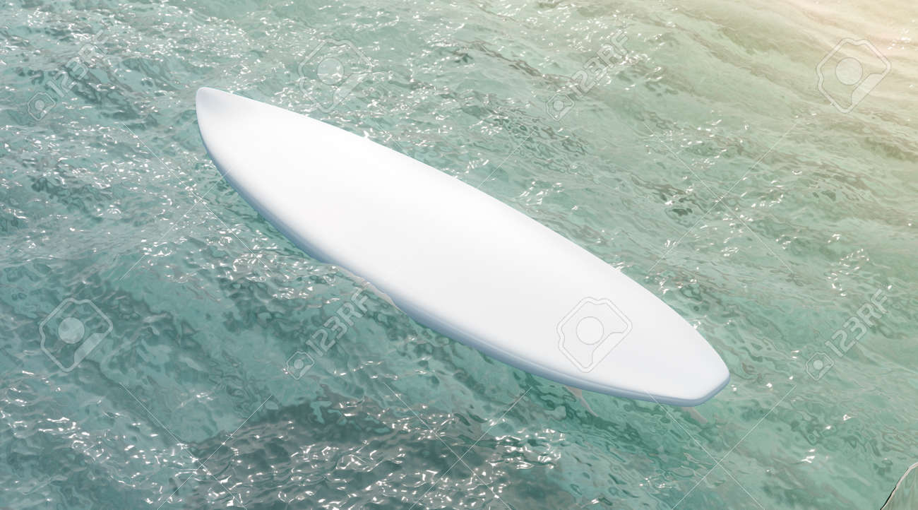 Download Blank White Surfboard On Water Surface Mock Up Side View Stock Photo Picture And Royalty Free Image Image 146205869