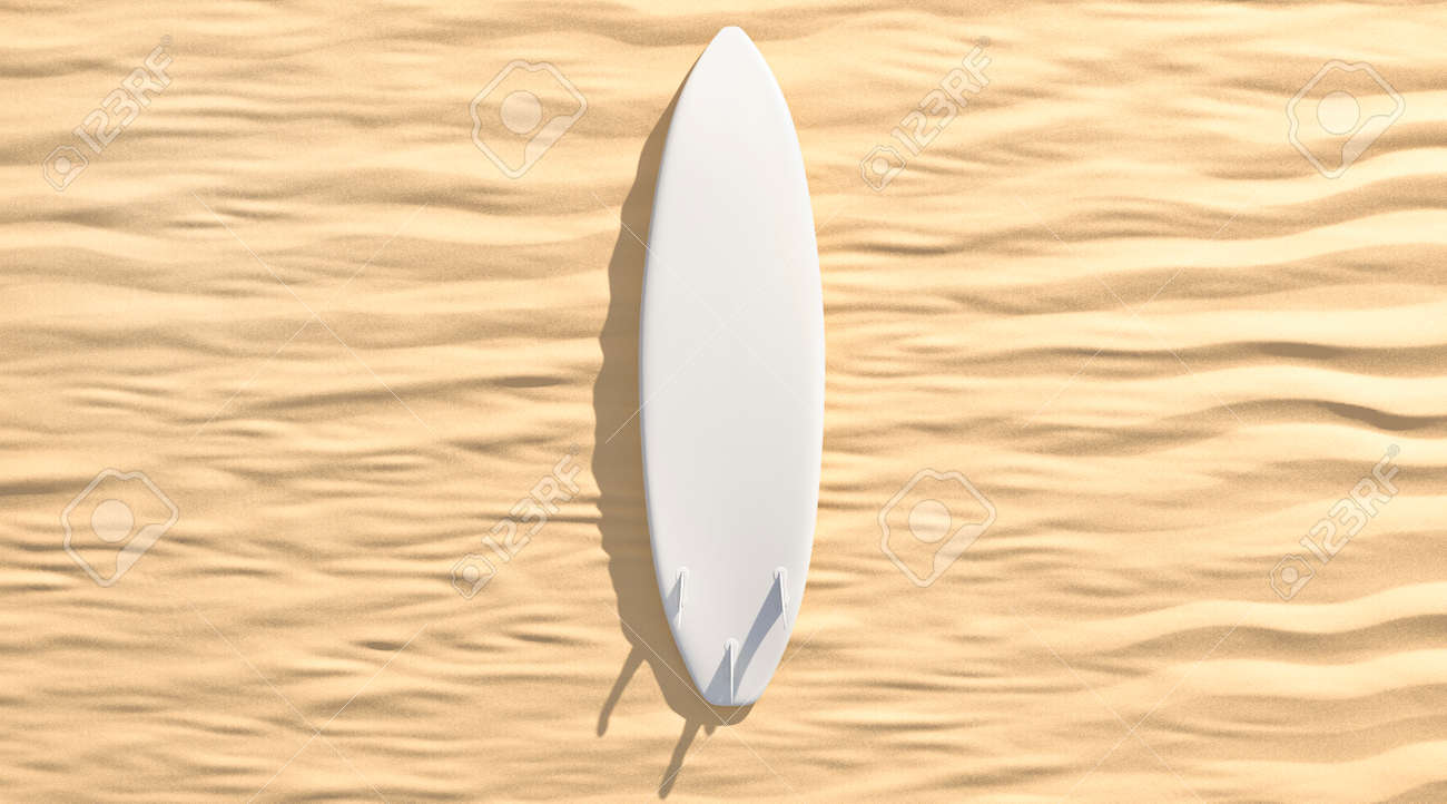 Download Blank White Surfboard With Fins Lying On Sand Mockup Stock Photo Picture And Royalty Free Image Image 150919574