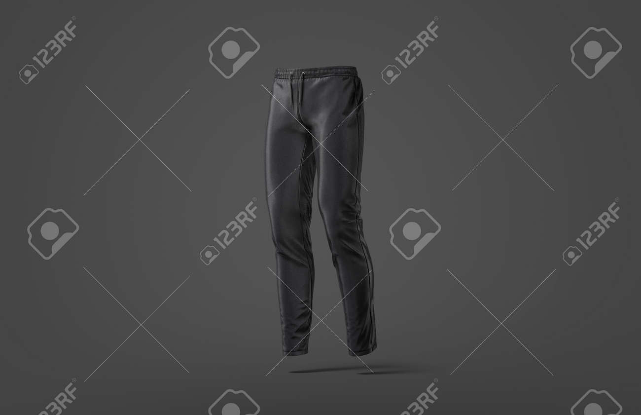 Download Blank Black Sport Pants Mockup Dark Background Stock Photo Picture And Royalty Free Image Image 158665053