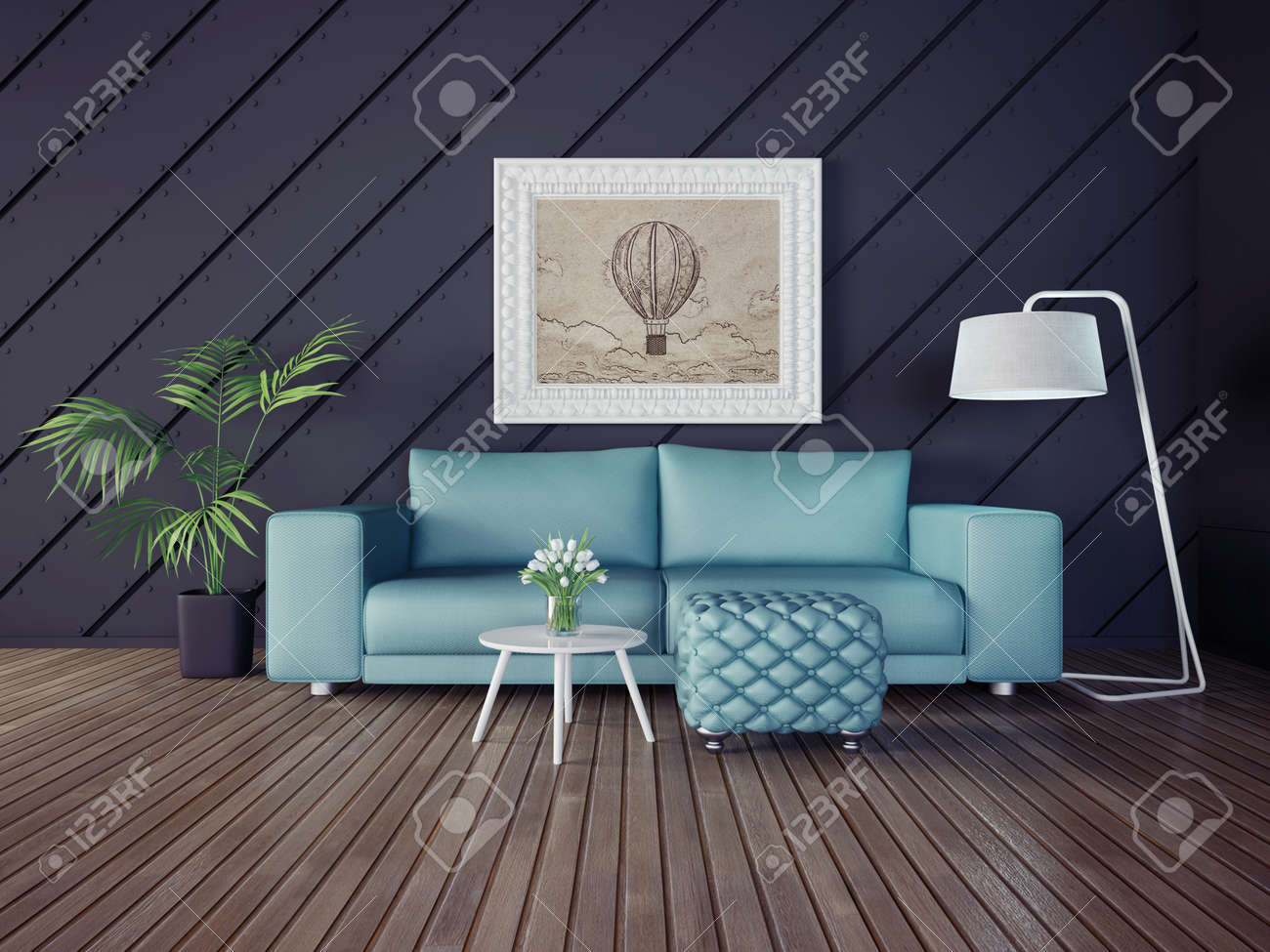 3d illustration interior room with a beautiful furniture - 34178031 3d illustration interior room with a beautiful furniture - 34178031