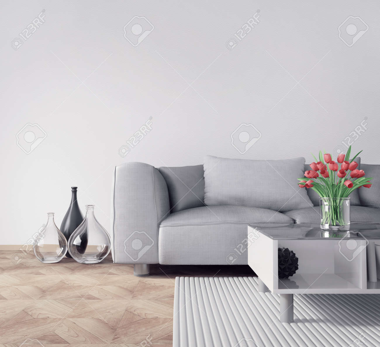 3 D のレンダリング 美しい家具モダンな室内空間 の写真素材 画像素材 Image 3731