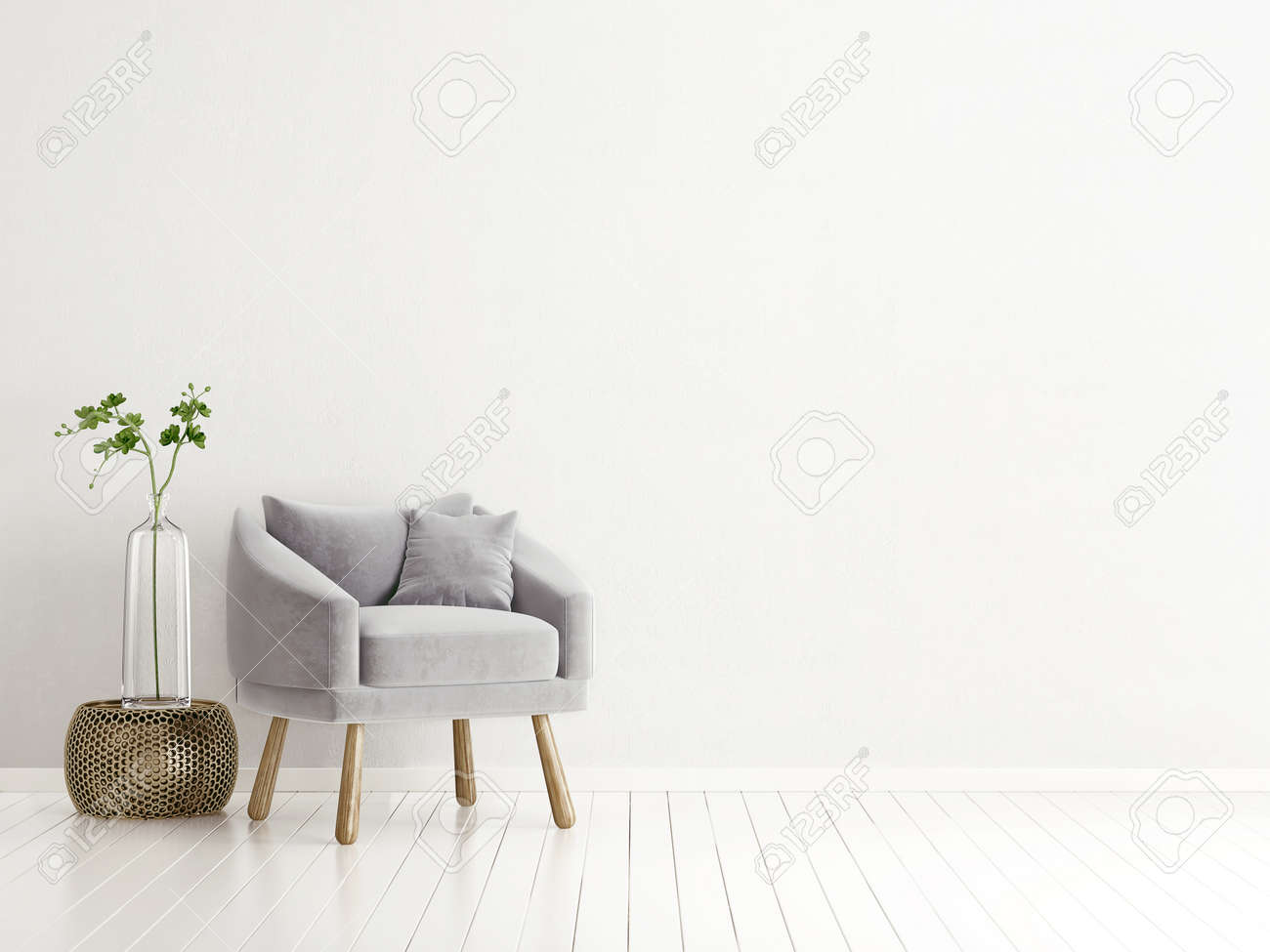 modern interior room with nice furniture. 3d illustration - 74520171 modern interior room with nice furniture. 3d illustration - 74520171