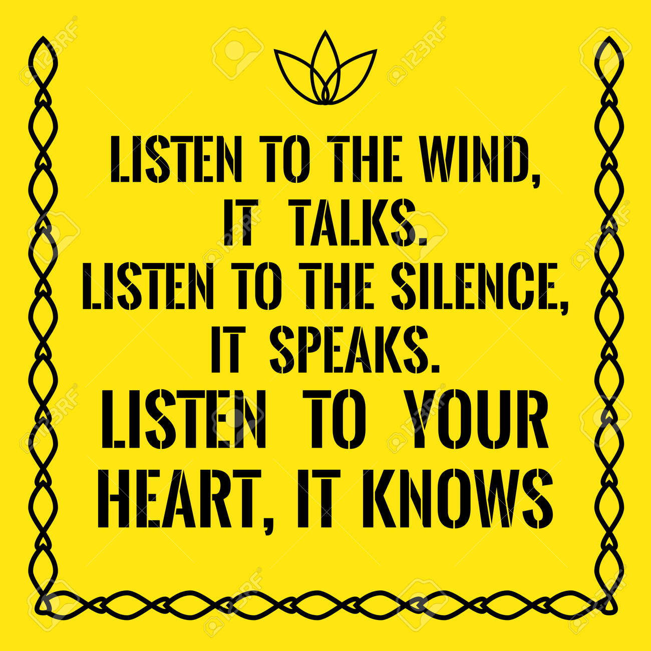 Citation De Motivation Ecoute Le Vent Ca Parle Ecoutez Le Silence Il Parle Ecoutez Votre Coeur Il Le Sait Sur Fond Jaune Clip Art Libres De Droits Svg Vecteurs Et Citation De Motivation Ecoute Le Vent Ca Parle Ecoutez Le Silence Il Parle Ecoutez Votre Coeur Il Le Sait Sur Fond Jaune Clip Art Libres De Droits Svg Vecteurs Et