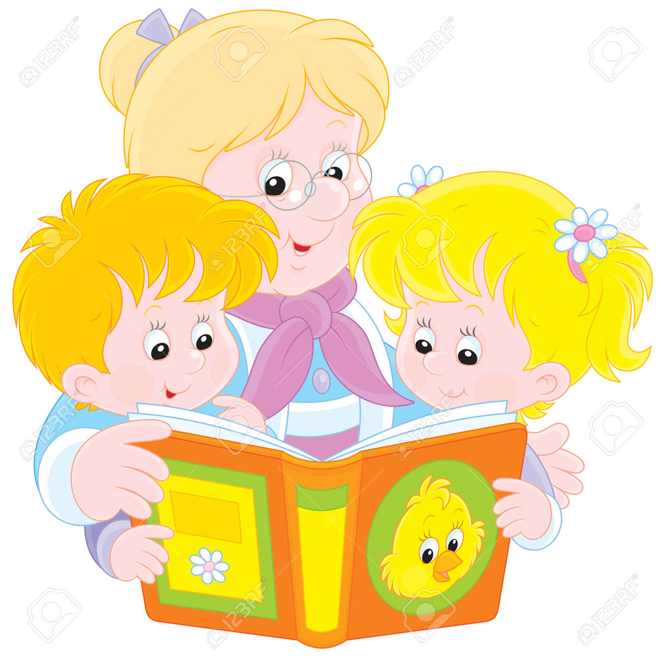 おばあちゃんと孫を読む のイラスト素材 ベクタ Image おばあちゃんと孫を読む のイラスト素材 ベクタ Image