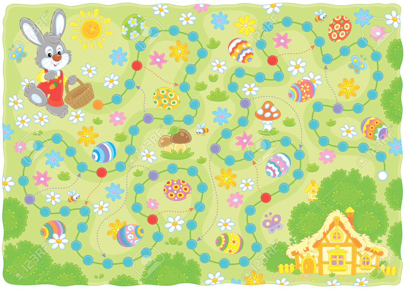 Easter egg hunt printable board video game. Very little Bunny with a tiny.. image about Printable Board Game called Easter egg hunt printable board sport. Small Bunny with a very little..