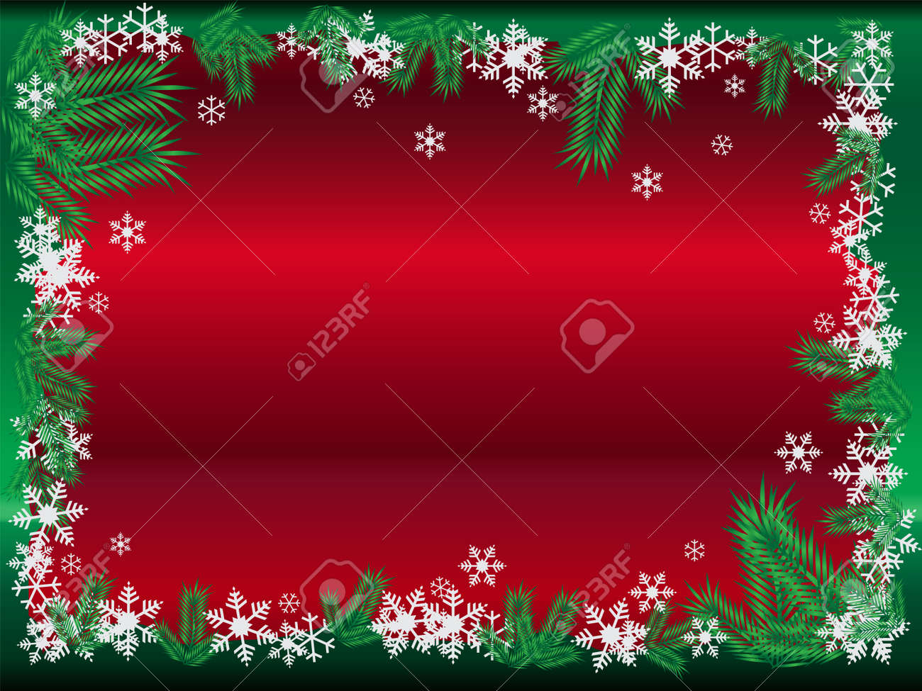 ベクトル クリスマス背景イラスト雪片と松の葉します のイラスト素材 ベクタ Image