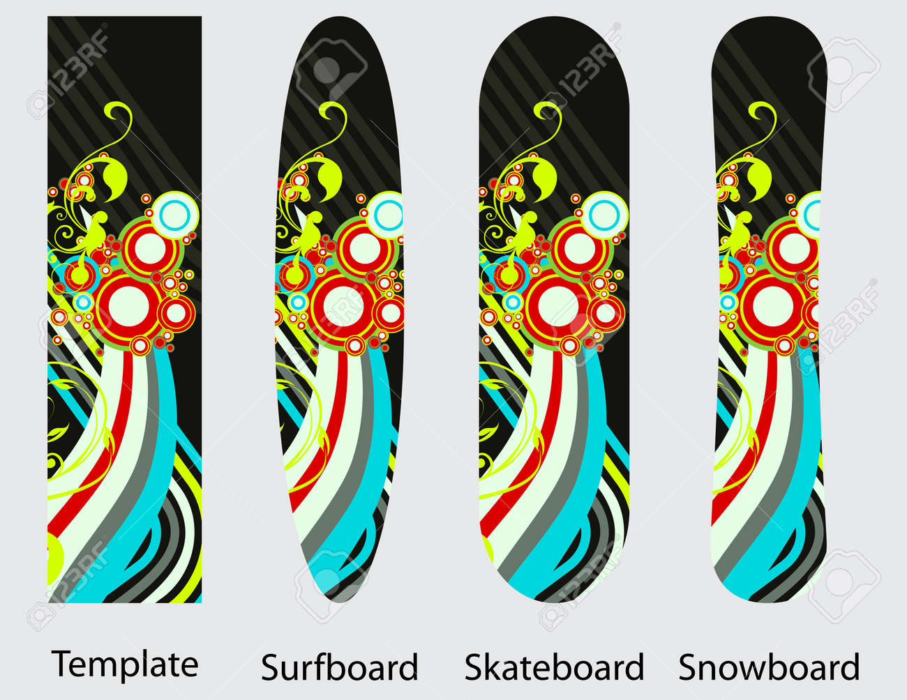 skateboard deck template