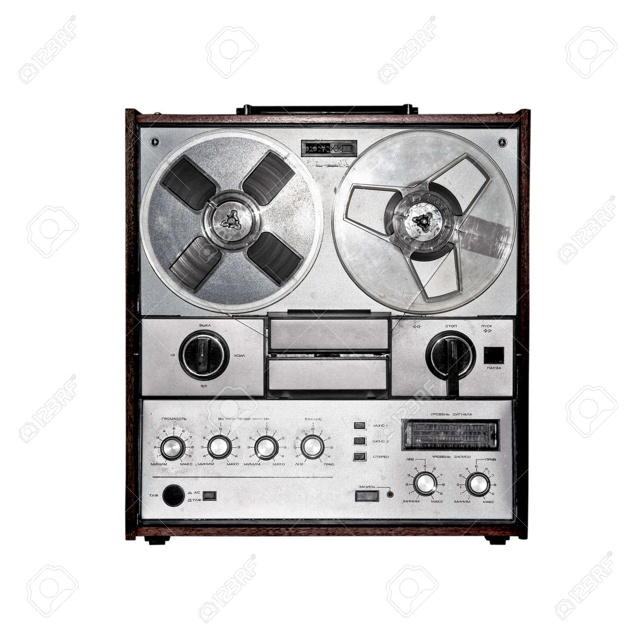 Retro audio tape recorder Isolated on white - 24639633 Retro audio tape recorder Isolated on white - 24639633