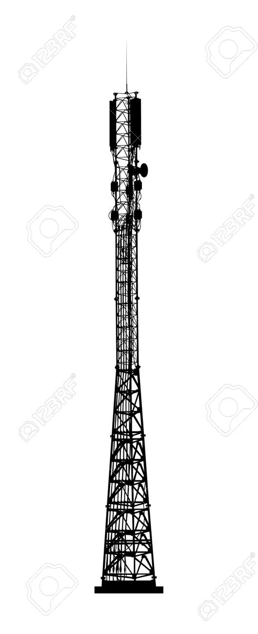 Mobile telecommunications tower isolated on white background - 26933459 Mobile telecommunications tower isolated on white background - 26933459