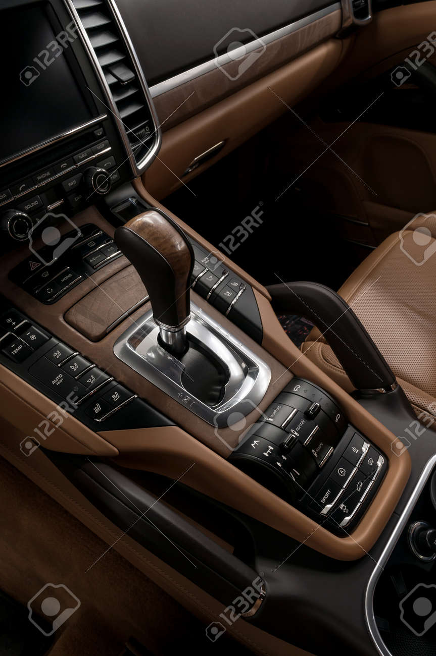 Luxury Automatic Car Transmission Control Buttons And Gear Lever Stock Photo Picture And Royalty Free Image Image 43622754