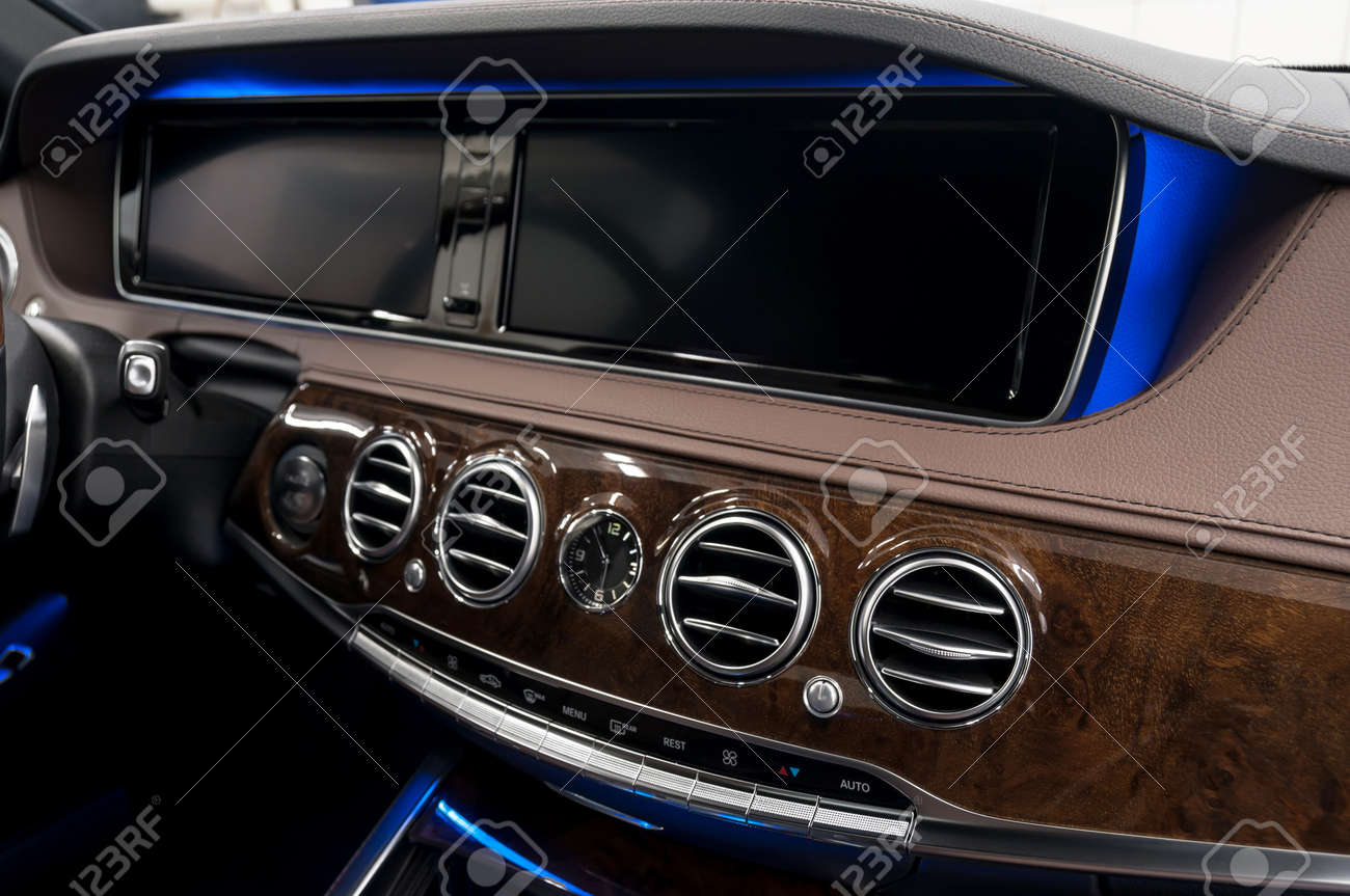 Modern car dashboard. Air conditioning system. Interior detail. - 51287515 Modern car dashboard. Air conditioning system. Interior detail. - 51287515