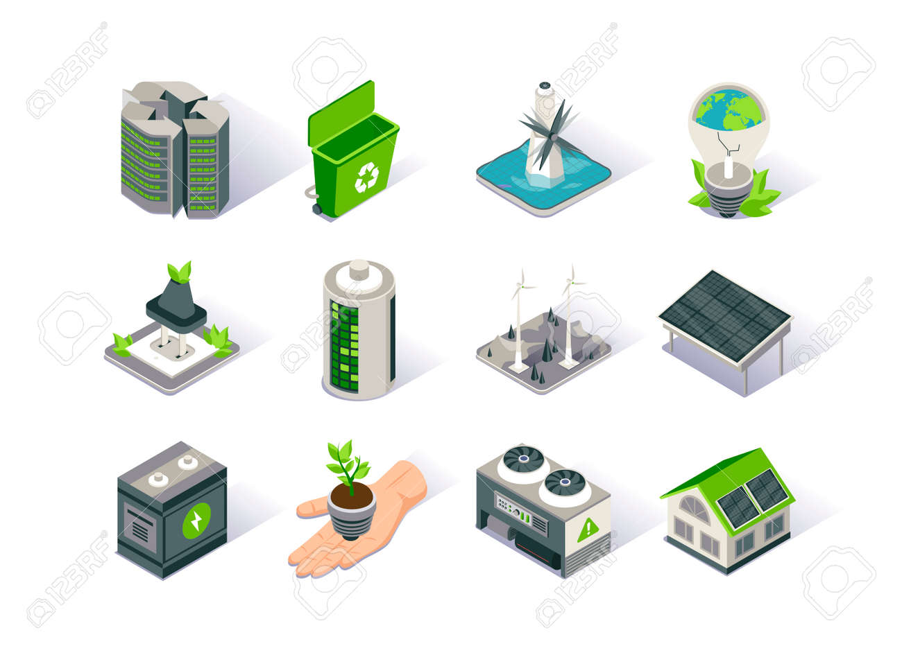 Jeu d'icônes isométrique d'énergie propre. environnement écologique et production d'électricité. sources alternatives, production d'énergie éolienne et solaire, centrale marémotrice. isométrie vectorielle 3d de sources d'énergie renouvelables - 143720088 Jeu d'icônes isométrique d'énergie propre. environnement écologique et production d'électricité. sources alternatives, production d'énergie éolienne et solaire, centrale marémotrice. isométrie vectorielle 3d de sources d'énergie renouvelables - 143720088