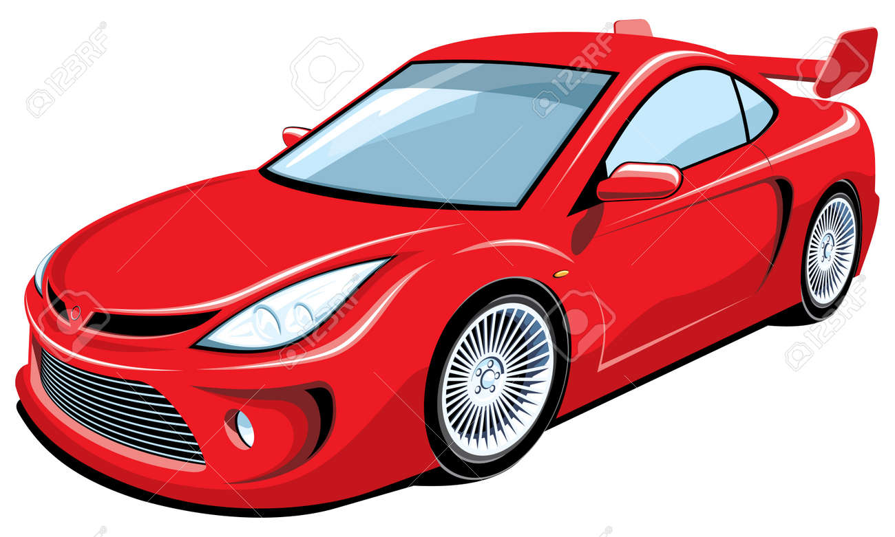 Vector Isolated Red Sports Car Royalty Free Cliparts Vectors And Stock Illustration Image