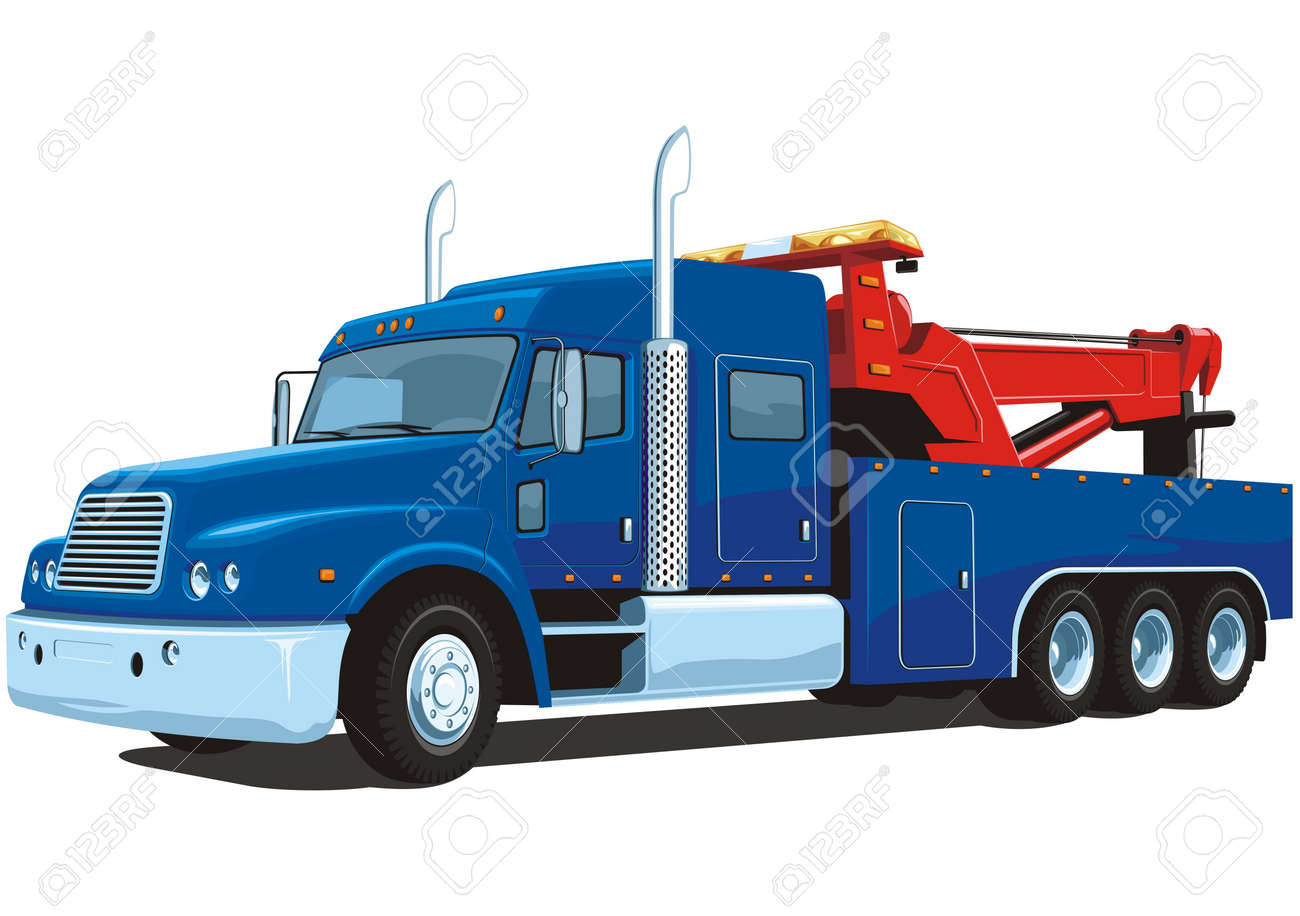 ベクトル分離重いレッカー車 レッカー車のイラスト素材 ベクタ Image