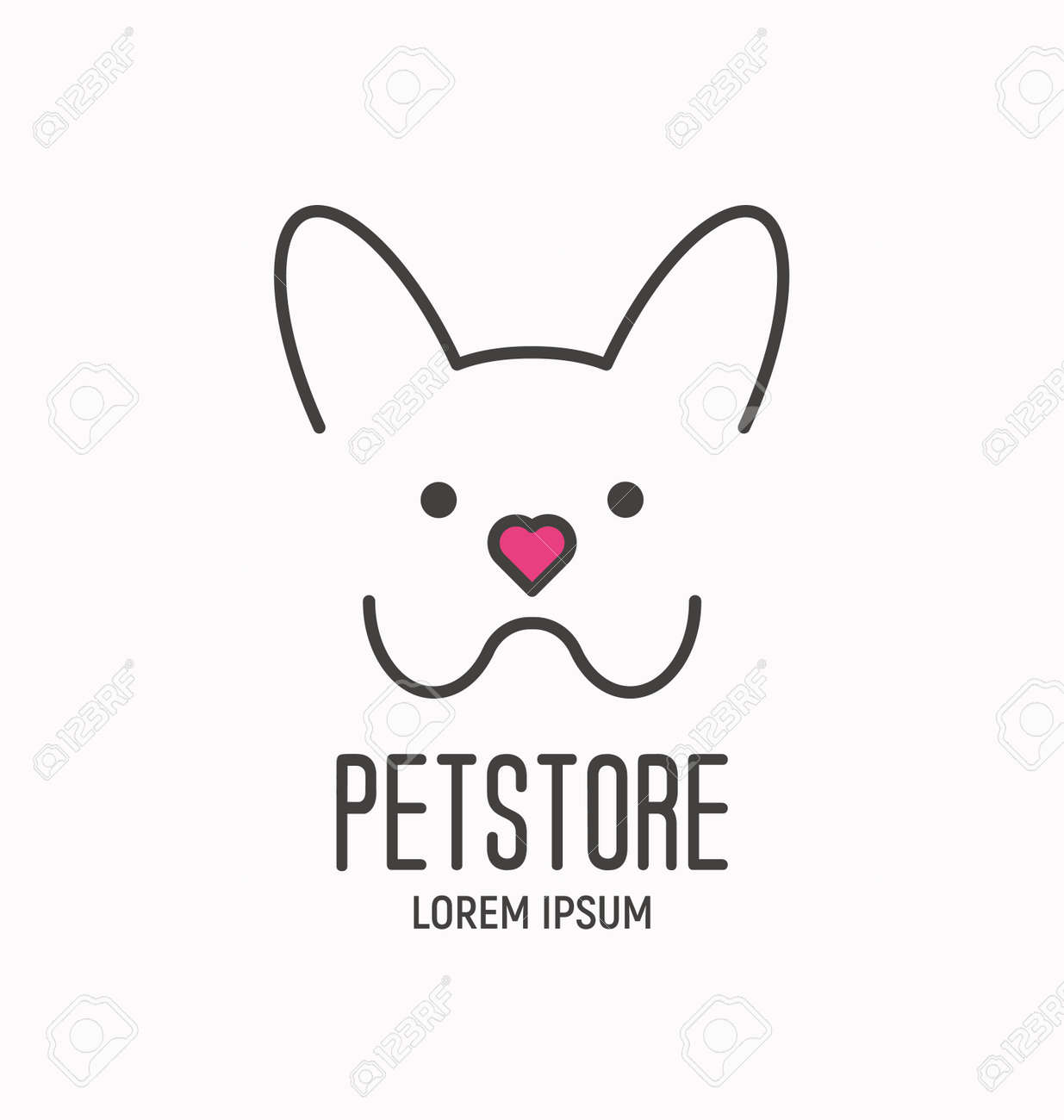 Simple Colorful Logotype With Dog For Vet Clinic Pet Shop Dog Royalty Free Cliparts Vectors And Stock Illustration Image 78849625