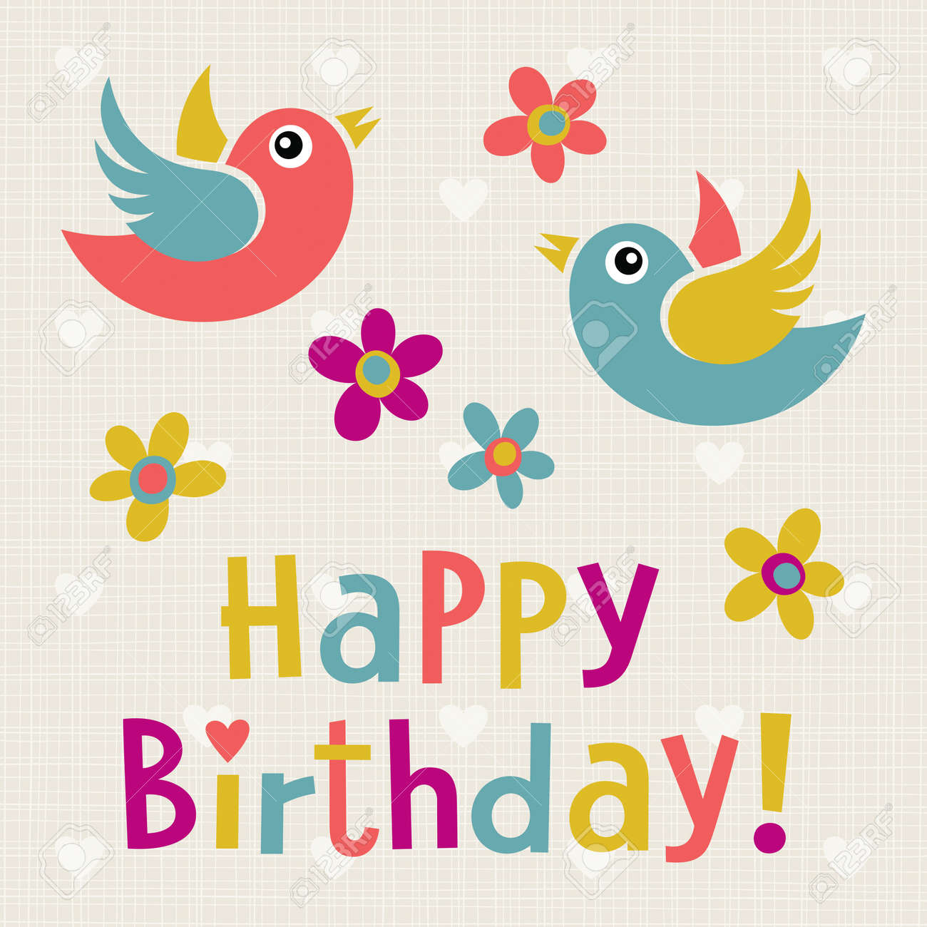 かわいい鳥の誕生日カード ベクトル イラストのイラスト素材 ベクタ Image かわいい鳥の誕生日カード ベクトル イラストのイラスト素材 ベクタ Image