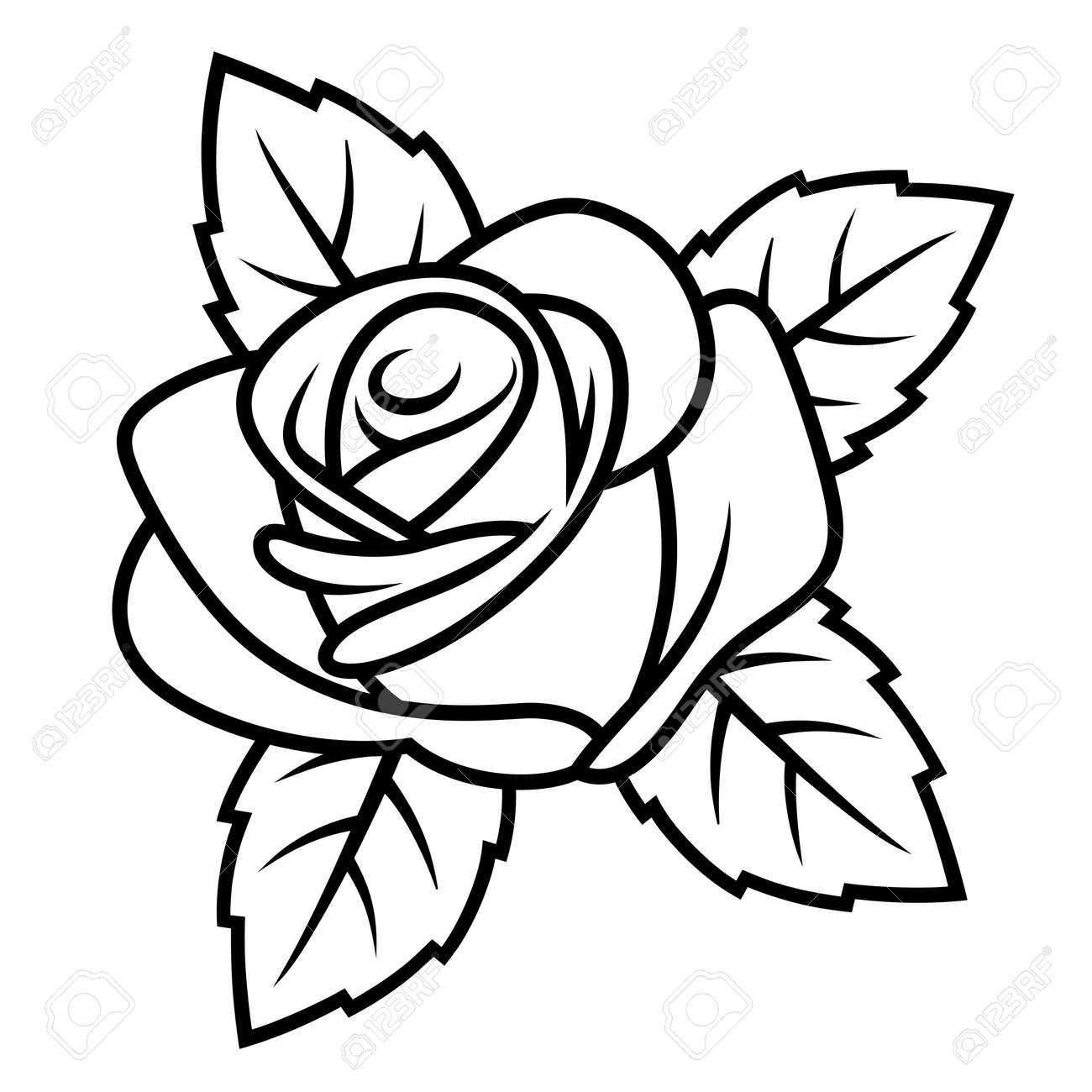 Sketch Of Rose Isolated On White Background Use For Fabric Design Royalty Free Cliparts Vectors And Stock Illustration Image 94847445