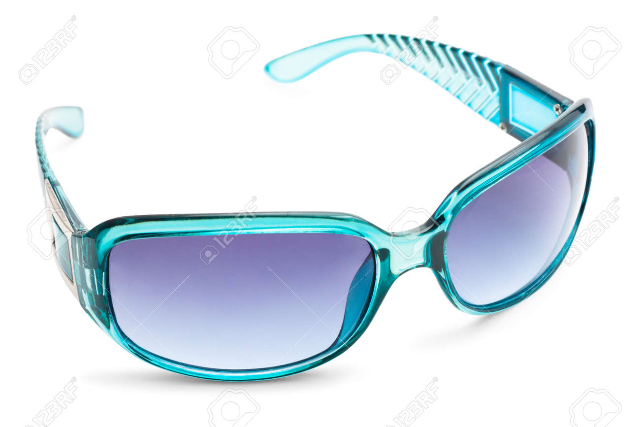blue transparent sunglasses