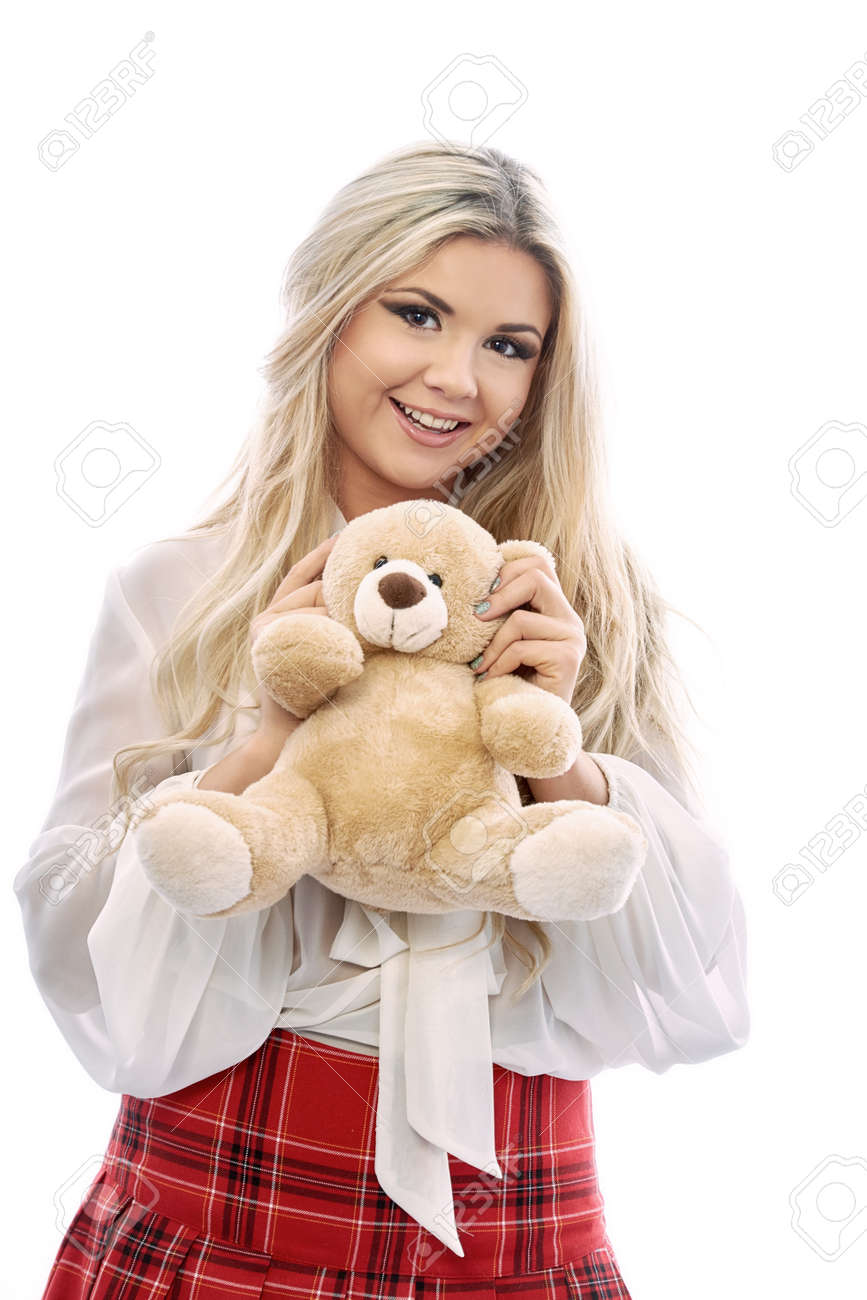 blonde teddy bear