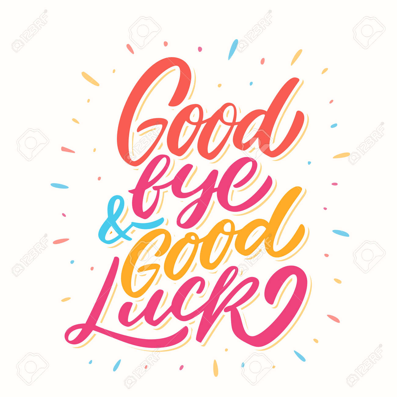 goodbye and good luck. farewell card.