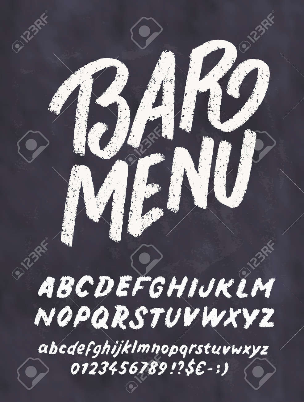 bar menu template chalkboard