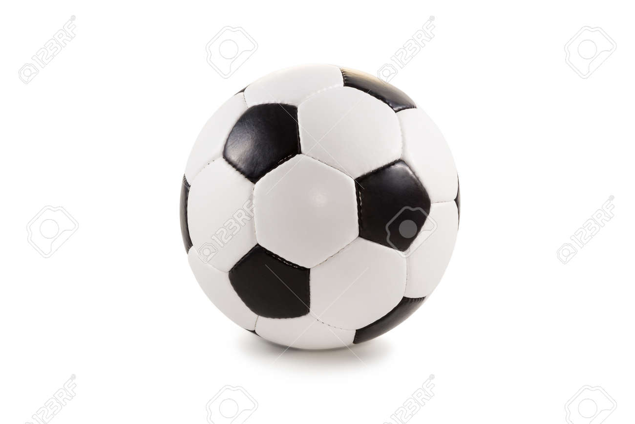 Classic black and white soccer ball isolated on a plain background - 33358496 Classic black and white soccer ball isolated on a plain background - 33358496