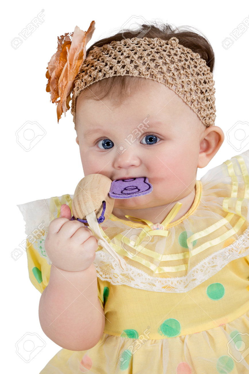 baby with bow on head