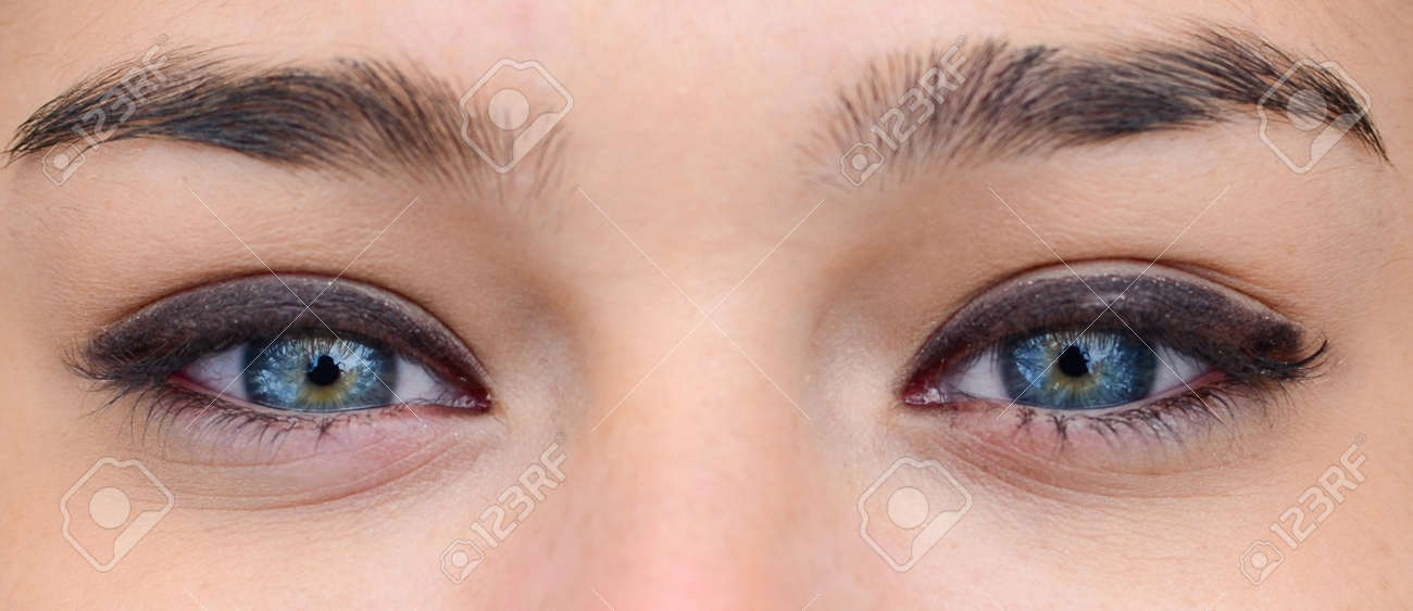 Extreme Closeup Of Woman Eyes Stock Photo Picture And Royalty