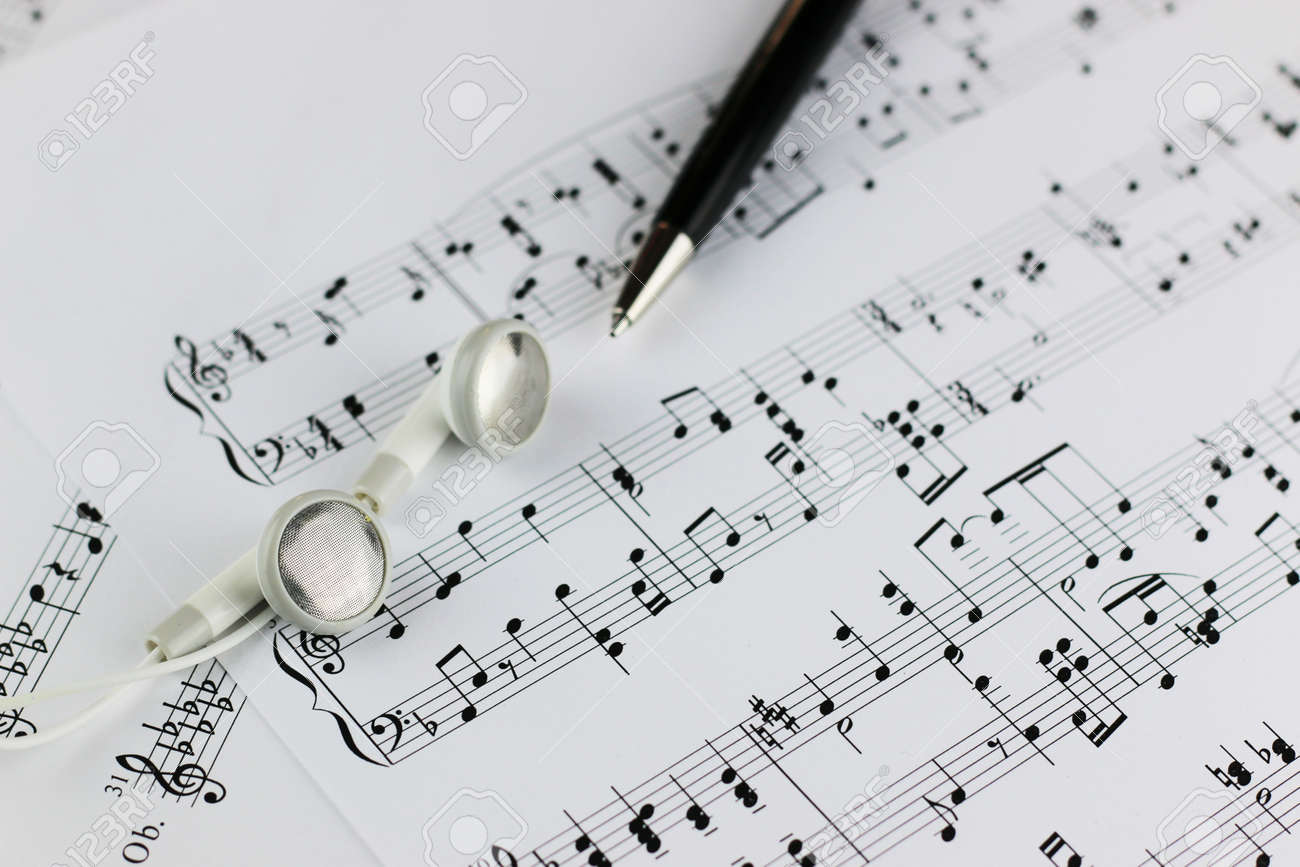 paper with music notes