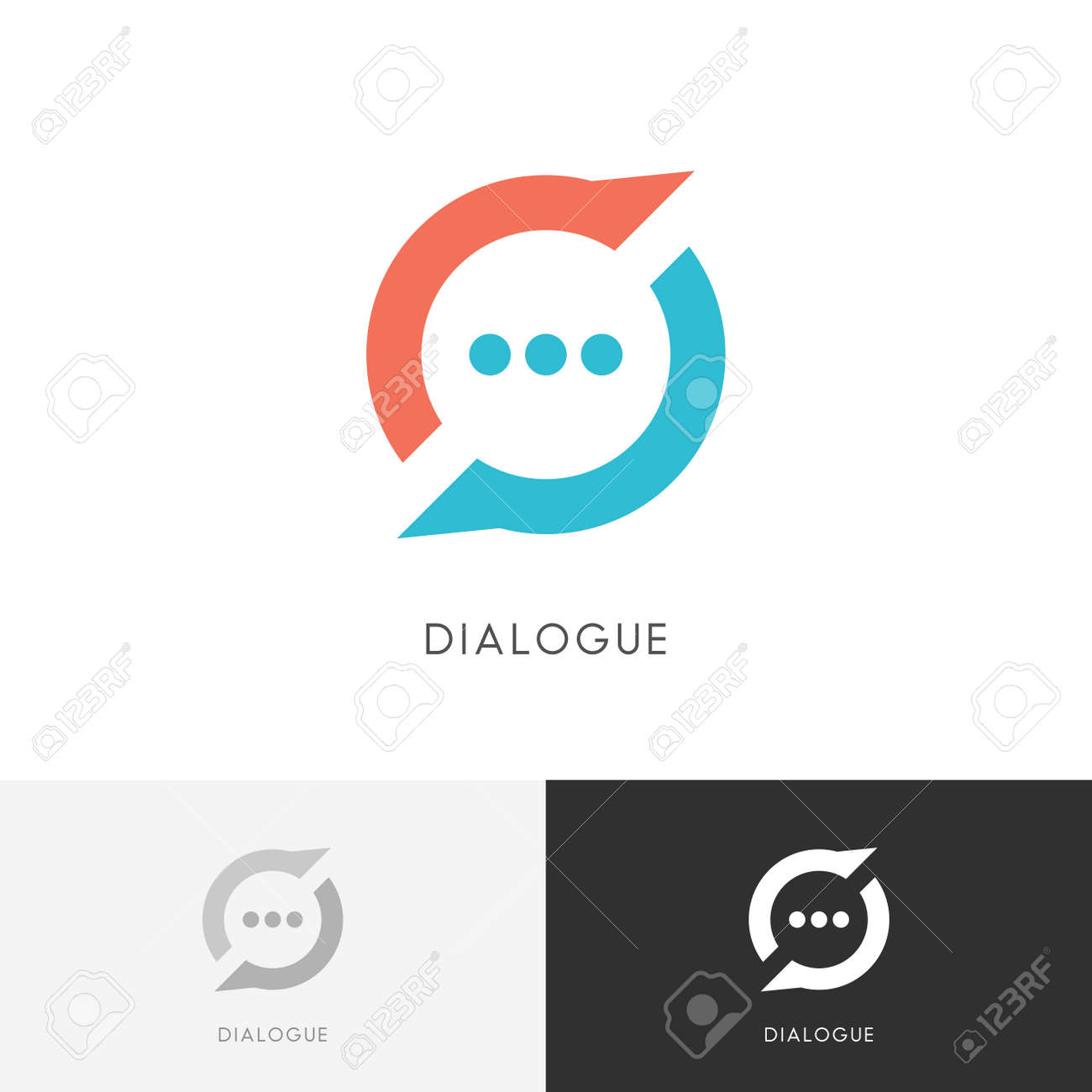 dialogue cycle colored chat