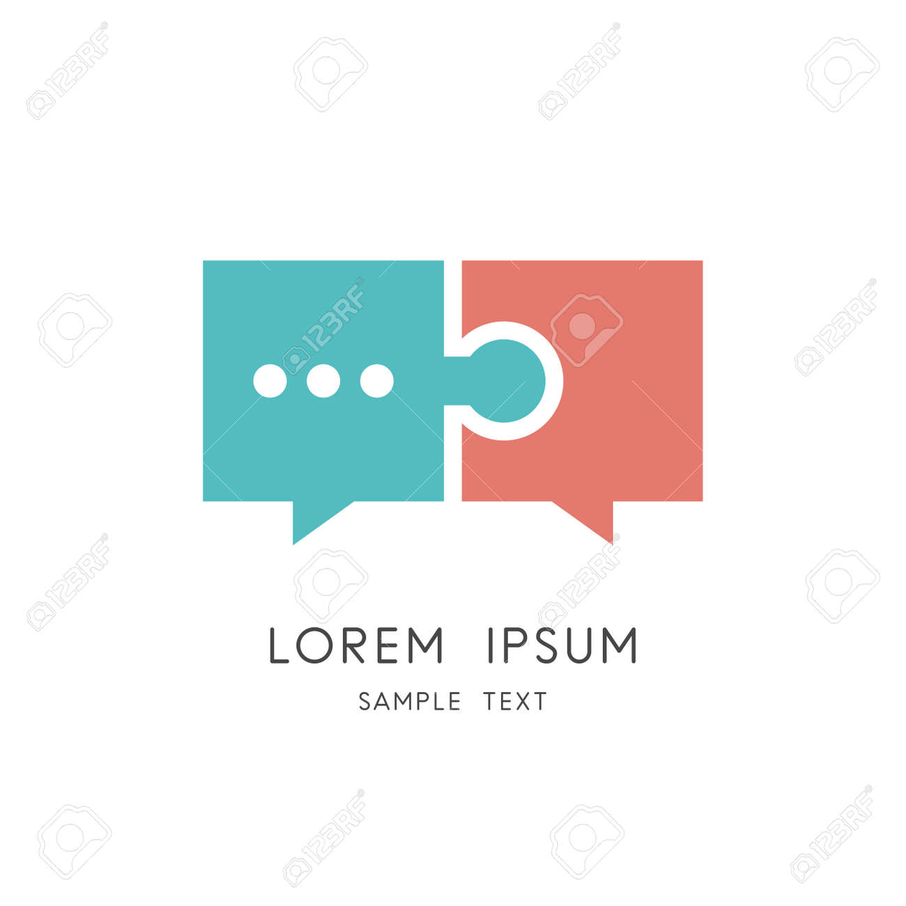 Puzzle Chat Jigsaw Pieces And Conversation Symbol Dialogue Royalty Free Cliparts Vectors And Stock Illustration Image