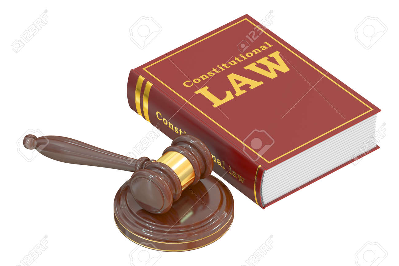 Constitutional Law Concept With Gavel 3d Rendering - 