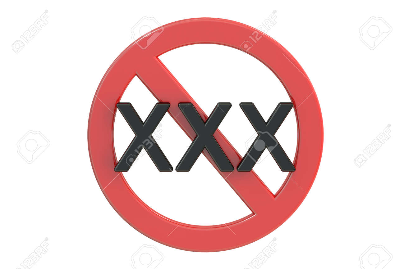 XXX Adults Only Content Sign 3D Rendering Stock Photo Picture  