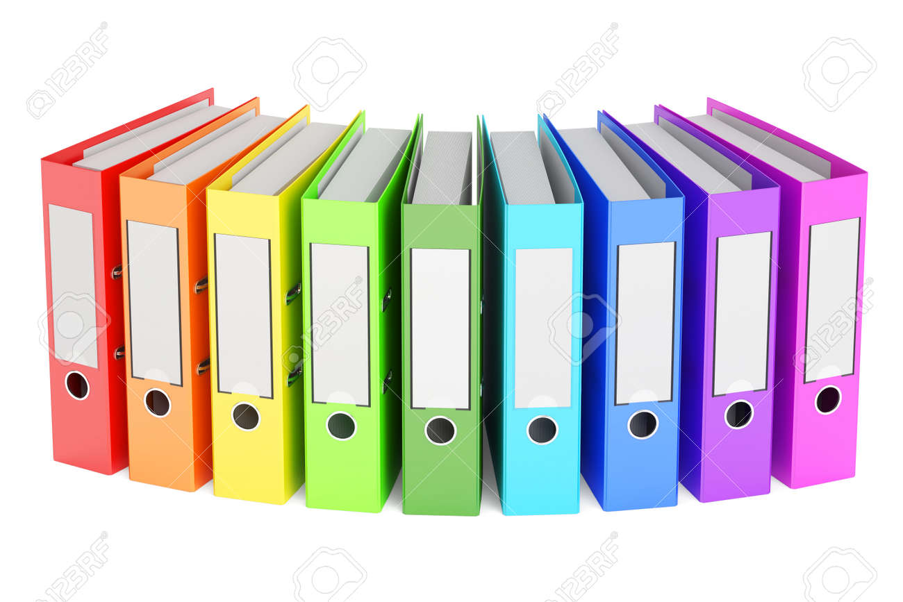 colorful binders