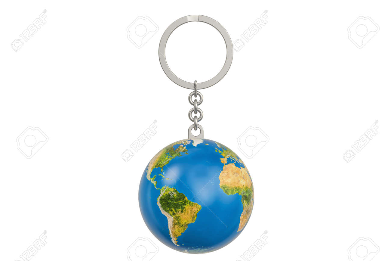 globe keychain