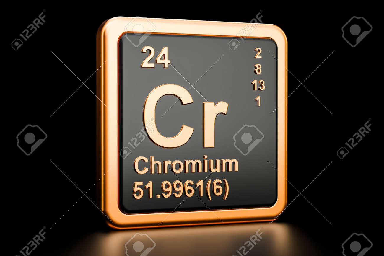 Chromium Cr Chemical Element 3d Rendering Isolated On Black Background Stock Photo Picture And Royalty Free Image Image 96064633