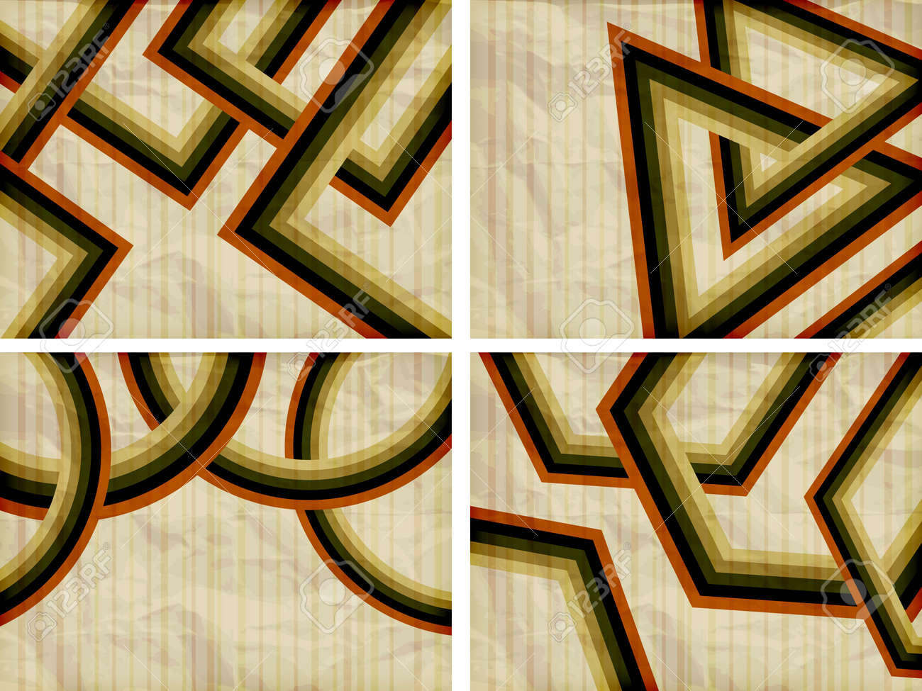 vector set retro background