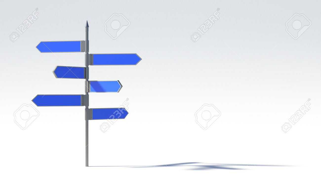 Metal pillar with signposts directions - 41297512 Metal pillar with signposts directions - 41297512