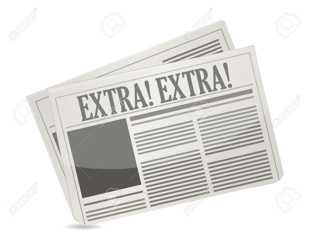 余分に余分にメッセージ イラスト デザインを示す新聞のイラスト素材 ベクタ Image