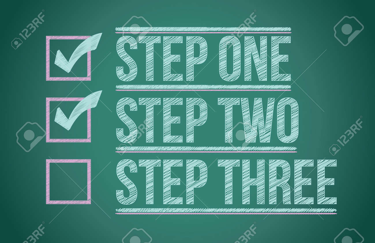 手順チェック マーク黒板背景イラスト デザイン グラフィックのイラスト素材 ベクタ Image