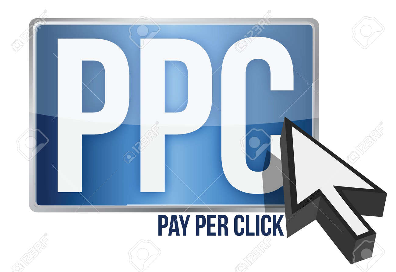 Ppc のクリック ボタン イラスト デザイン ホワイト以上ごとの支払のイラスト素材 ベクタ Image