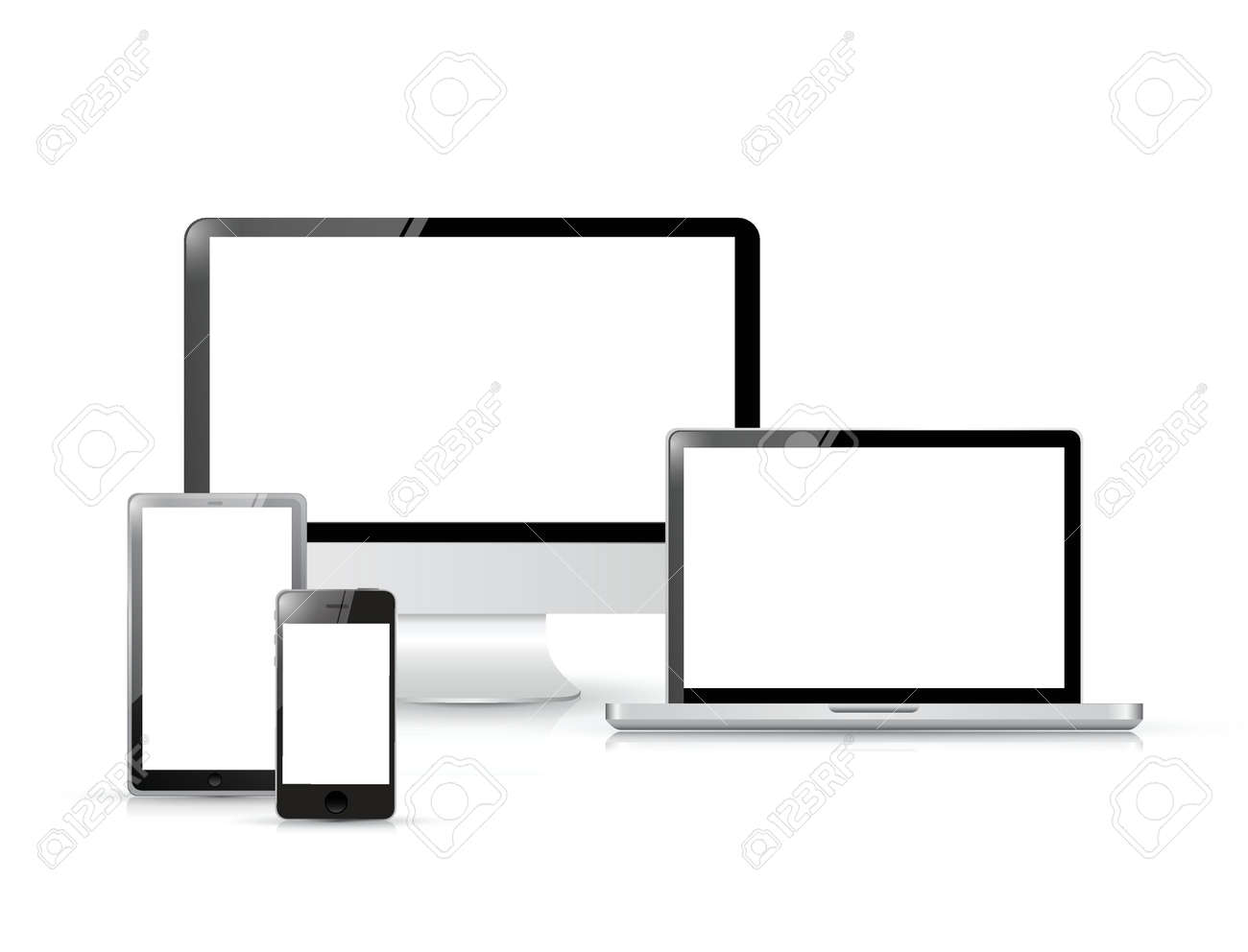 set of realistic display