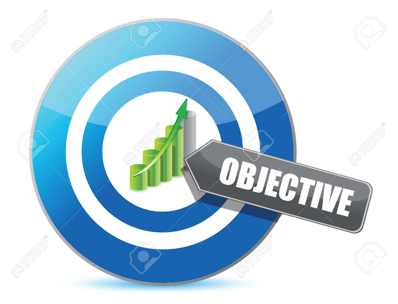 ホワイト上のターゲット成功した客観的イラスト デザイン のイラスト素材 ベクタ Image