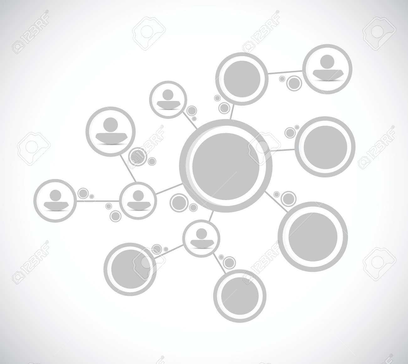 灰色の人 白い背景の上のネットワーク接続イラスト デザインを図します のイラスト素材 ベクタ Image