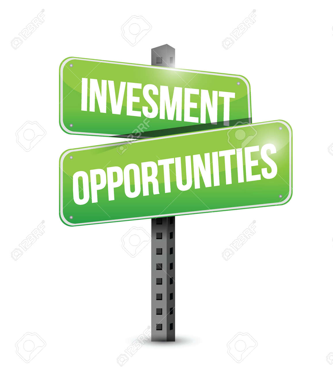 投資機会は 白地にイラスト デザインを署名します のイラスト素材 ベクタ Image