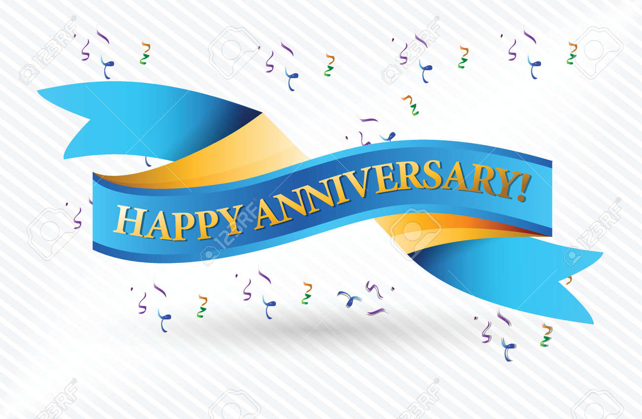 happy anniversary ribbon