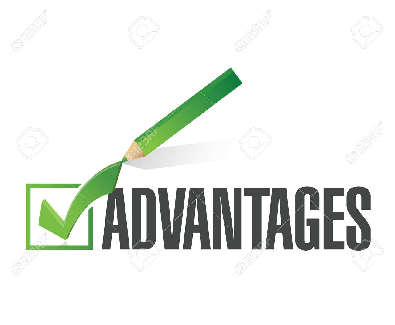 Advantages Check List Illustration Design Over A White Background ...