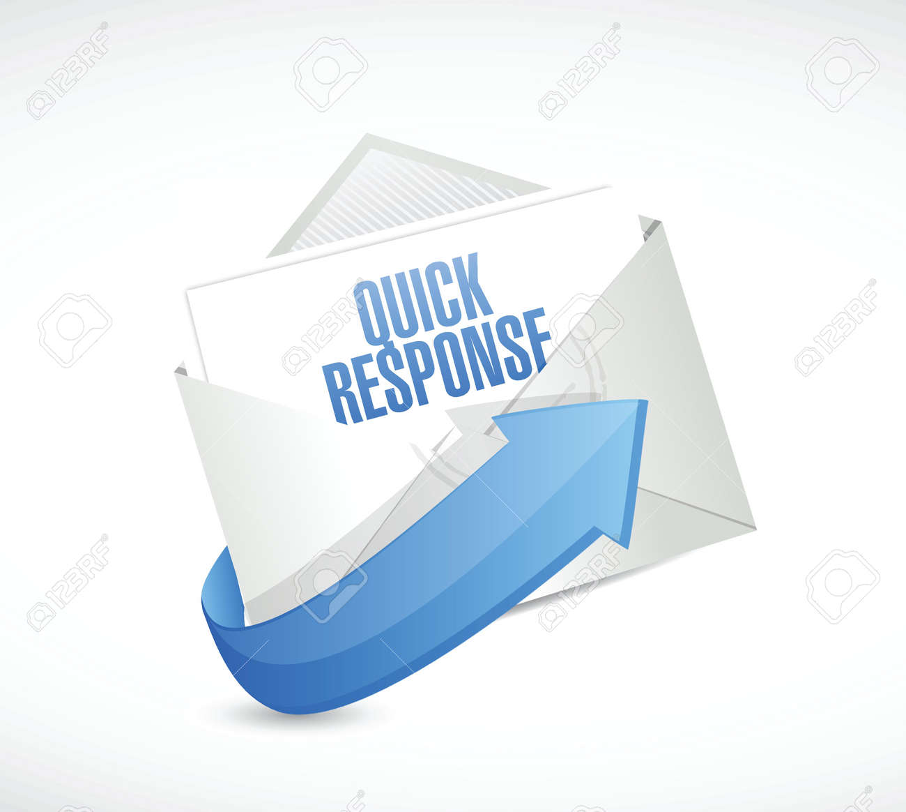 quick response email illustration design over a white background